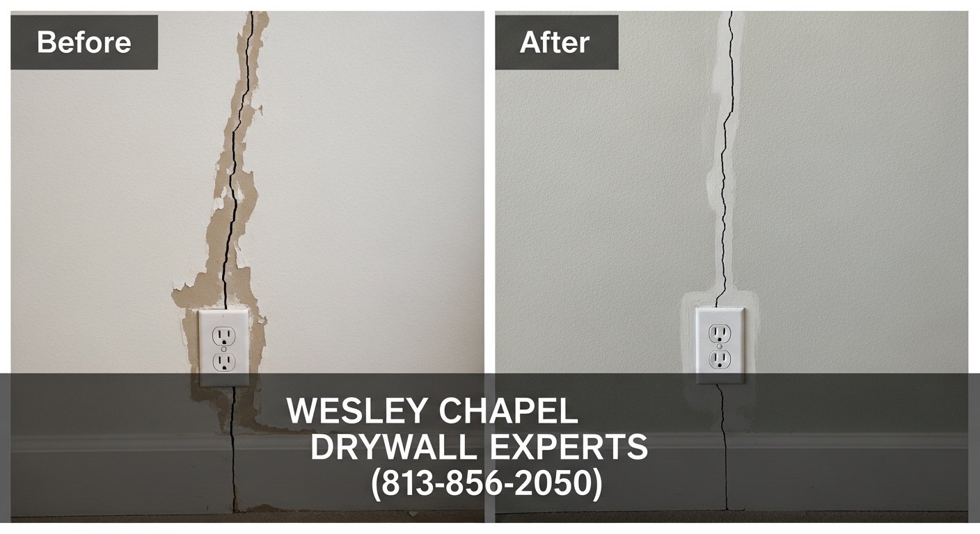 repair or replace cracked drywall photo