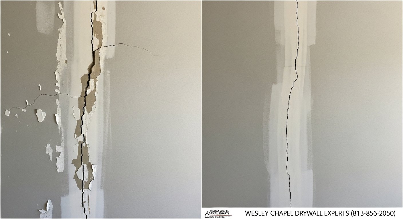 drywall cracks from foundation movement photo