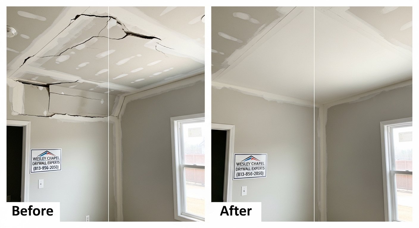 sagging drywall ceiling photo