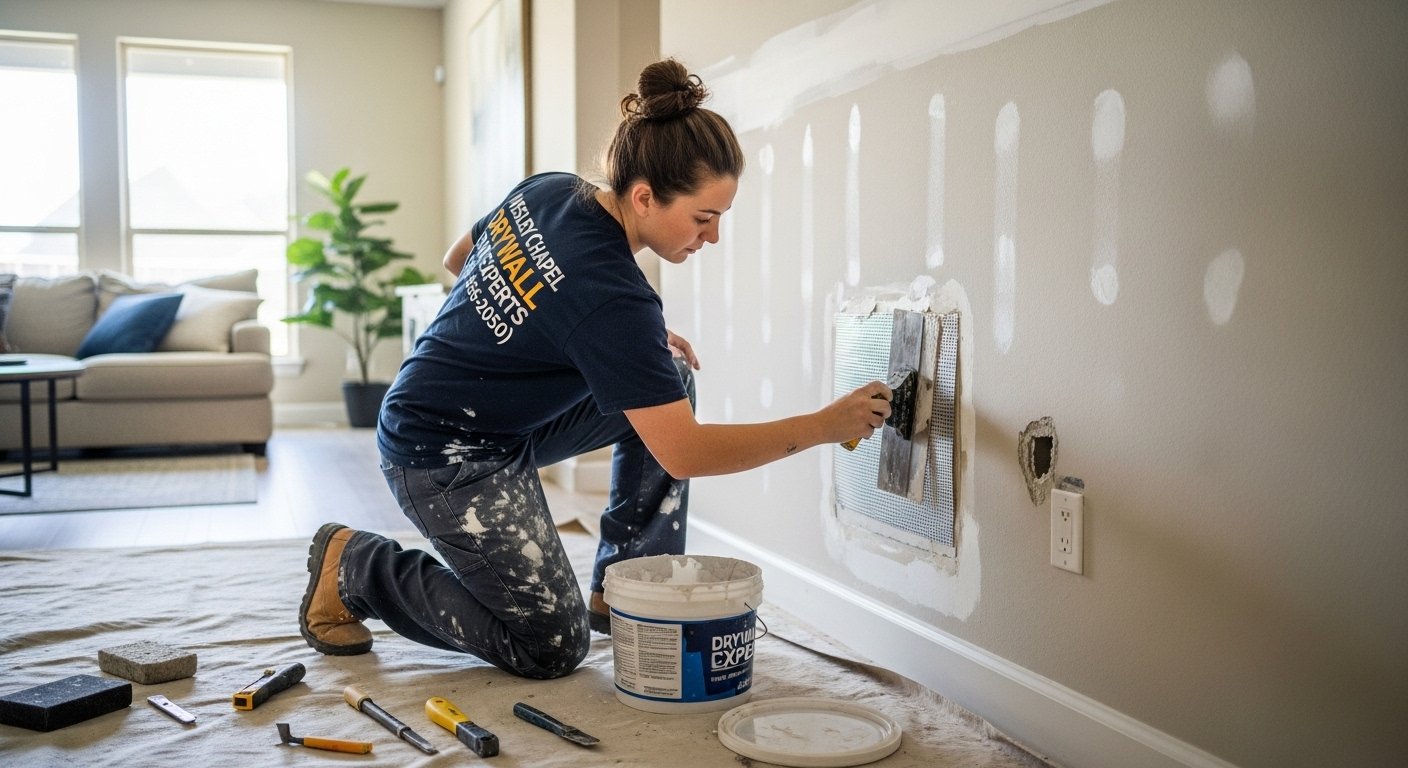 emergency ceiling repair after storm leak photo