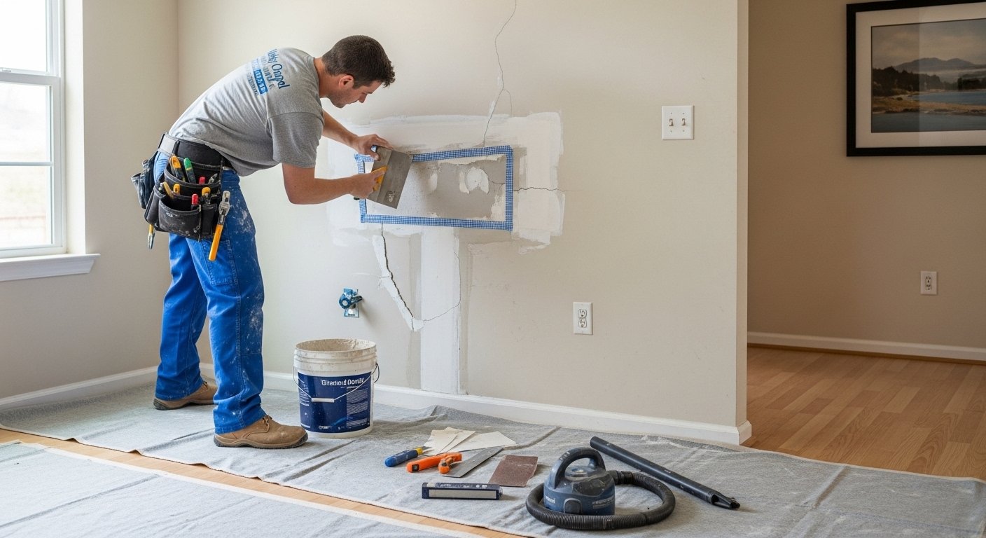 drywall damage after flooding photo